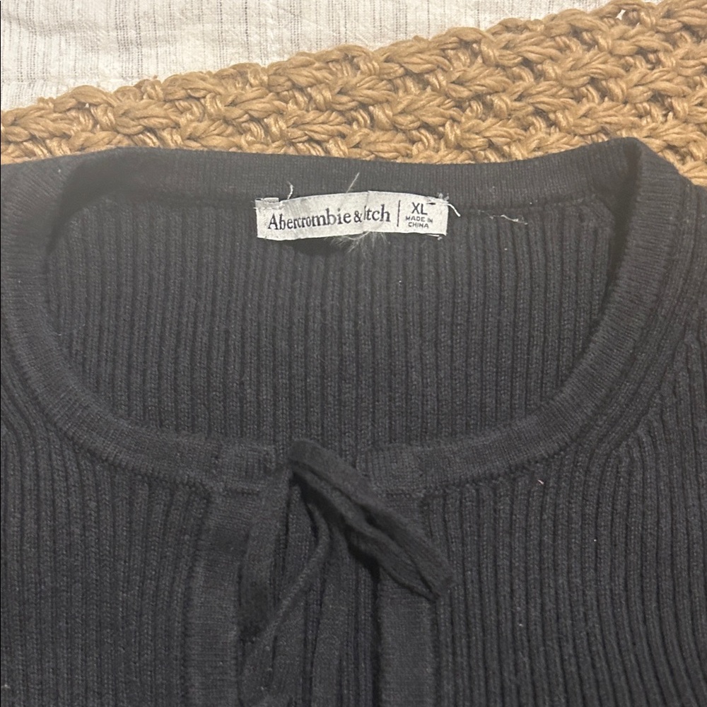Abercrombie & Fitch Women's Charcoal Cardigan